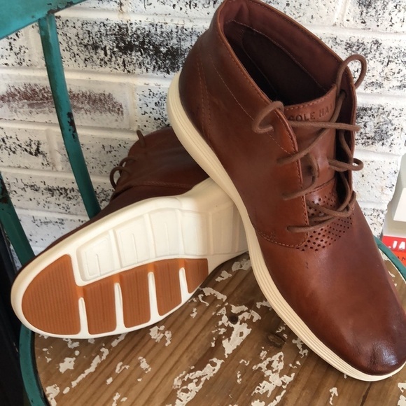 NWOT Cole Haan Original Grand Chukka Leather Boot British Tan Size 9. - Picture 14 of 16